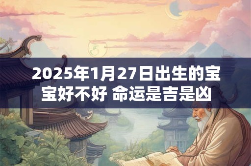 2025年1月27日出生的宝宝好不好 命运是吉是凶