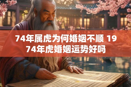 74年属虎为何婚姻不顺 1974年虎婚姻运势好吗