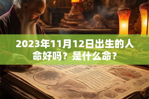 2023年11月12日出生的人命好吗？是什么命？
