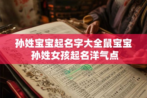 孙姓宝宝起名字大全鼠宝宝 孙姓女孩起名洋气点
