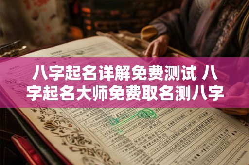 八字起名详解免费测试 八字起名大师免费取名测八字