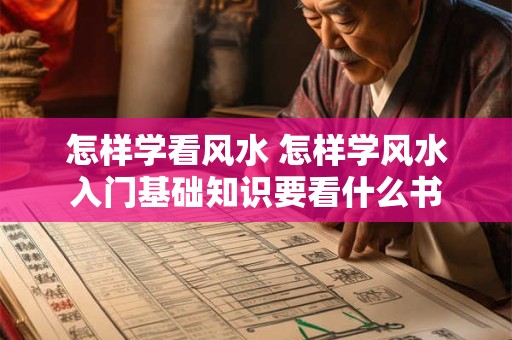 怎样学看风水 怎样学风水入门基础知识要看什么书