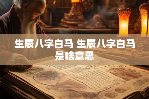 生辰八字白马 生辰八字白马是啥意思