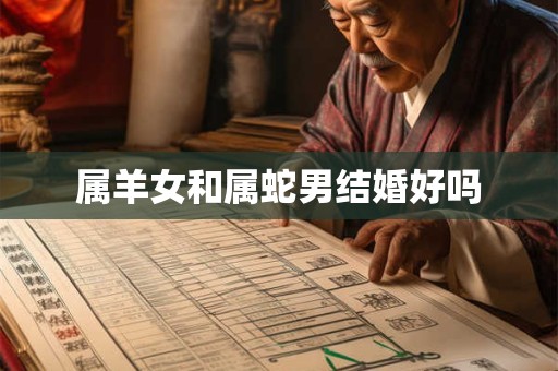 属羊女和属蛇男结婚好吗