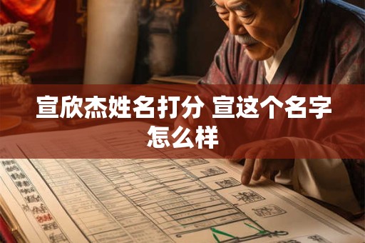 宣欣杰姓名打分 宣这个名字怎么样