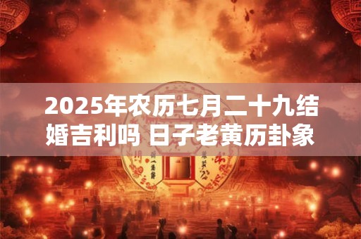 2025年农历七月二十九结婚吉利吗 日子老黄历卦象