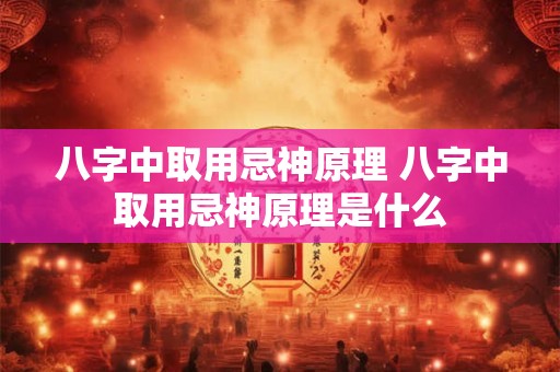 八字中取用忌神原理 八字中取用忌神原理是什么