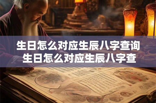 生日怎么对应生辰八字查询 生日怎么对应生辰八字查询的