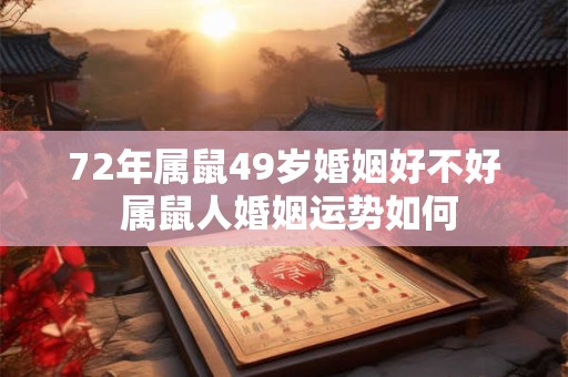 72年属鼠49岁婚姻好不好 属鼠人婚姻运势如何