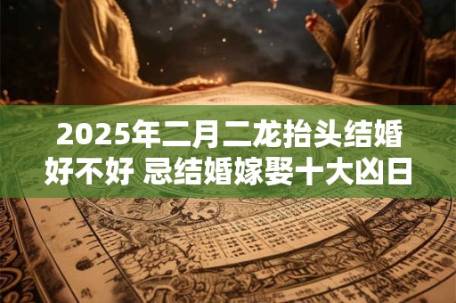 2025年二月二龙抬头结婚好不好 忌结婚嫁娶十大凶日