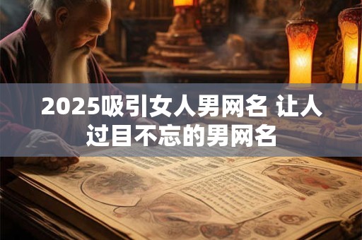 2025吸引女人男网名 让人过目不忘的男网名 2025吸引女人男网名 让人过目不忘的男网名