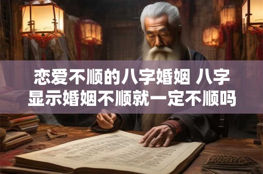 详细阅读:恋爱不顺的八字婚姻 八字显示婚姻不顺就一定不顺吗 恋爱不顺的八字婚姻 八字显示婚姻不顺就一定不顺吗