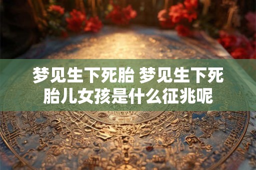 梦见生下死胎 梦见生下死胎儿女孩是什么征兆呢