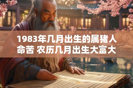 1983年几月出生的属猪人命苦 农历几月出生大富大贵