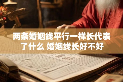 两条婚姻线平行一样长代表了什么 婚姻线长好不好