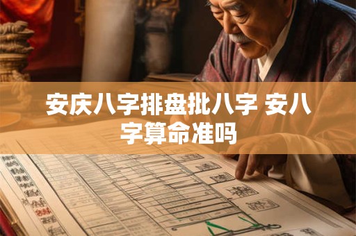 安庆八字排盘批八字 安八字算命准吗