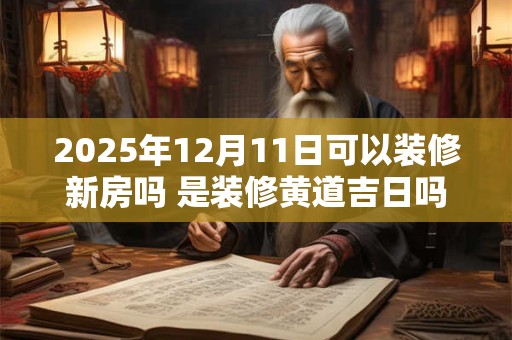 2025年12月11日可以装修新房吗 是装修黄道吉日吗