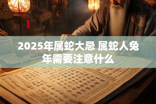 2025年属蛇大忌 属蛇人兔年需要注意什么