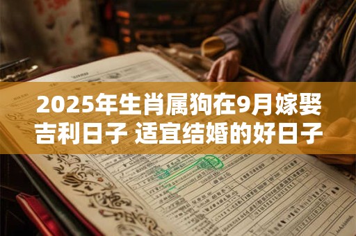 2025年生肖属狗在9月嫁娶吉利日子 适宜结婚的好日子