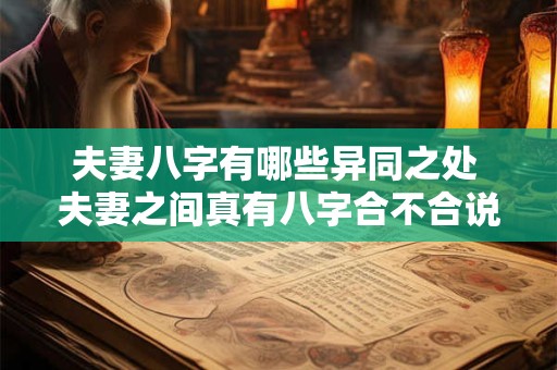 夫妻八字有哪些异同之处 夫妻之间真有八字合不合说法
