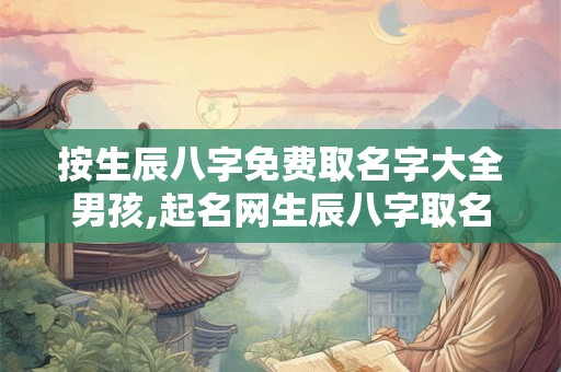 按生辰八字免费取名字大全男孩,起名网生辰八字取名字