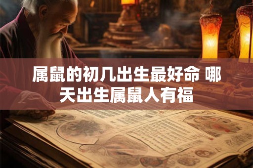 属鼠的初几出生最好命 哪天出生属鼠人有福