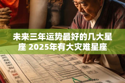 未来三年运势最好的几大星座 2025年有大灾难星座