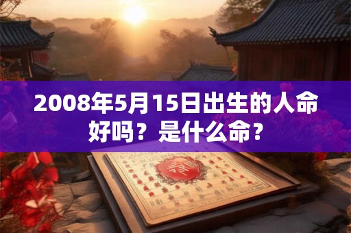 2008年5月15日出生的人命好吗？是什么命？