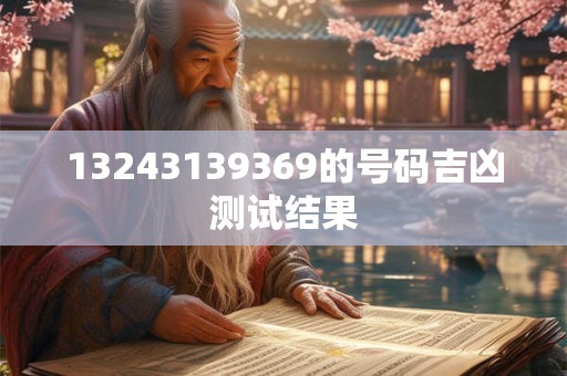 13243139369的号码吉凶测试结果