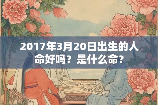 2017年3月20日出生的人命好吗？是什么命？