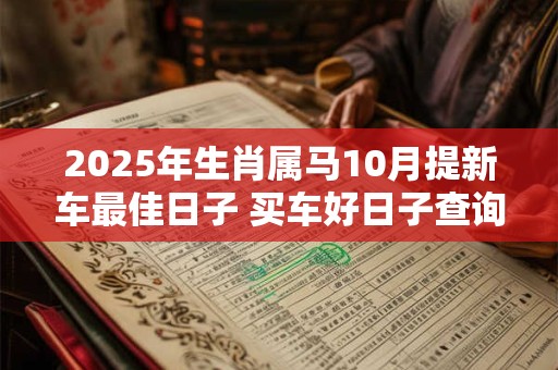 2025年生肖属马10月提新车最佳日子 买车好日子查询