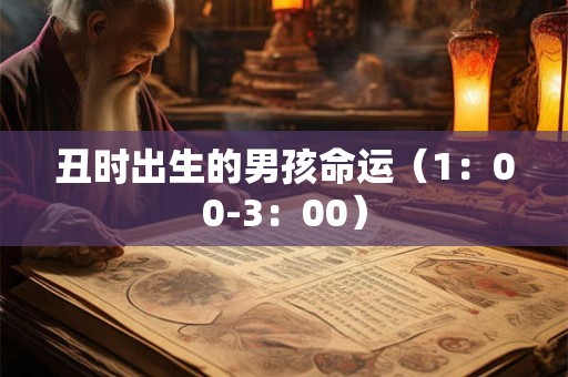 丑时出生的男孩命运（1：00-3：00）