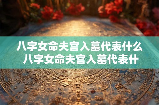 八字女命夫宫入墓代表什么 八字女命夫宫入墓代表什么生肖