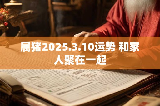 属猪2025.3.10运势 和家人聚在一起