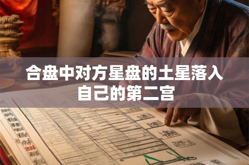 合盘中对方星盘的土星落入自己的第二宫