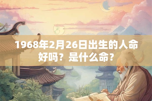1968年2月26日出生的人命好吗？是什么命？