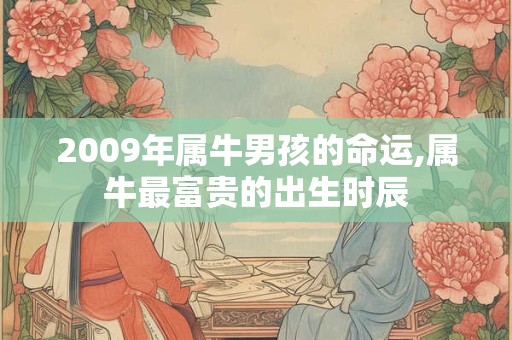 2009年属牛男孩的命运,属牛最富贵的出生时辰