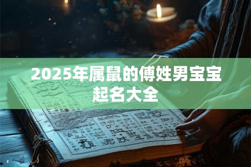 2026年属鼠的傅姓男宝宝起名大全