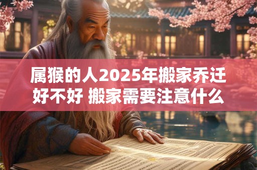 属猴的人2026年搬家乔迁好不好 搬家需要注意什么