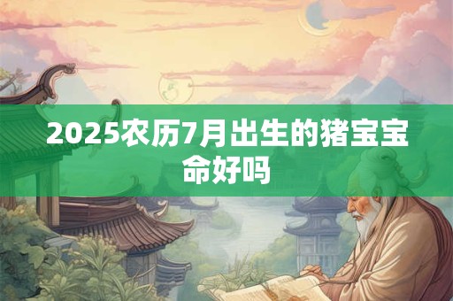 2025农历7月出生的猪宝宝命好吗