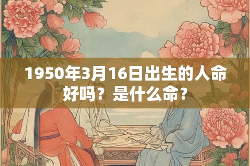 1950年3月16日出生的人命好吗？是什么命？