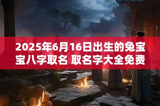 2025年6月16日出生的兔宝宝八字取名 取名字大全免费查询
