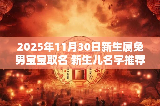 2025年11月30日新生属兔男宝宝取名 新生儿名字推荐