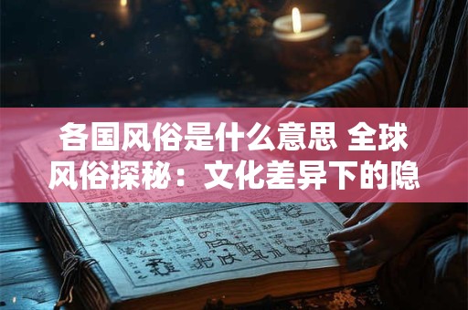 各国风俗是什么意思 全球风俗探秘：文化差异下的隐藏魅力