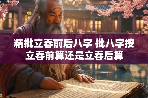 精批立春前后八字 批八字按立春前算还是立春后算