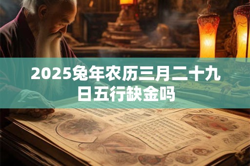 2025兔年农历三月二十九日五行缺金吗