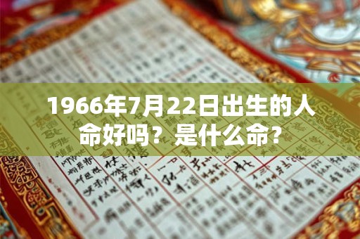 1966年7月22日出生的人命好吗？是什么命？