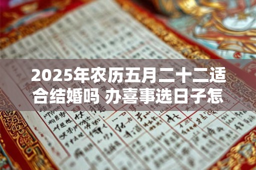 2025年农历五月二十二适合结婚吗 办喜事选日子怎么选