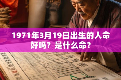1971年3月19日出生的人命好吗？是什么命？