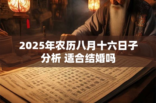 2025年农历八月十六日子分析 适合结婚吗